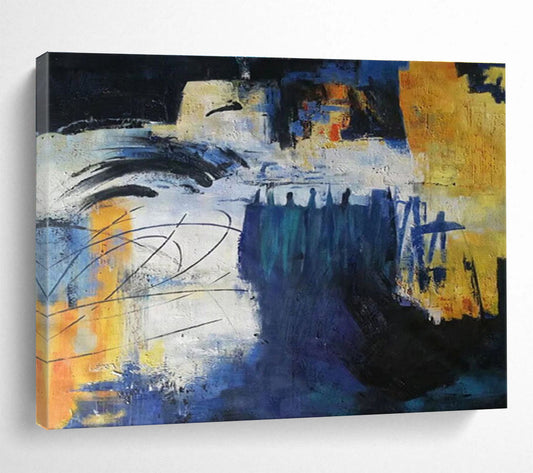 Timeless Original Immense Textured Handmade Abstract Painting for Classic Interiors DKH850