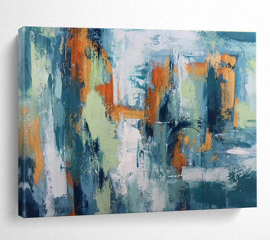 “Harmonic Cosmos” Large - Format Abstract Canvas for Dining Room & Living Room DKH295