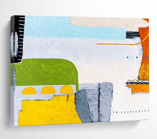 Large - Format Hand - Painted Abstract Painting for Entryway & Bedroom DKH545