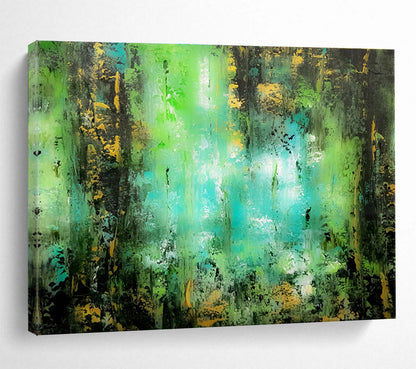 Dynamic Large Abstract Painting with Energetic Textured Strokes for Bar & Hotel Suite DKH921