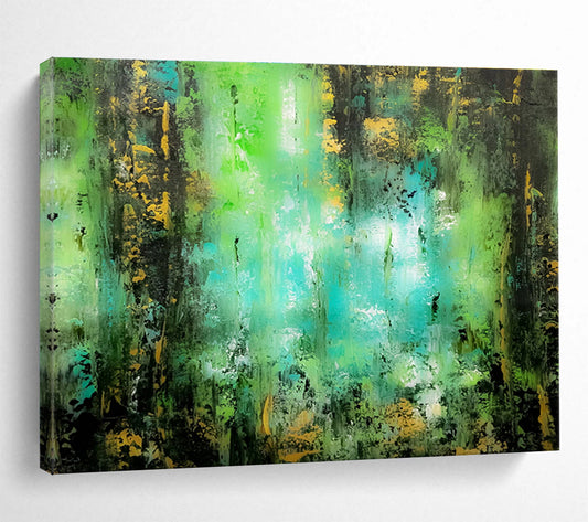 Dynamic Large Abstract Painting with Energetic Textured Strokes for Bar & Hotel Suite DKH921