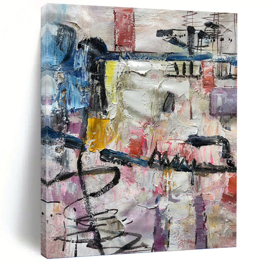 Breathtaking Hand - Painted Textured Abstract for Living Room & Dining Room DKH1294