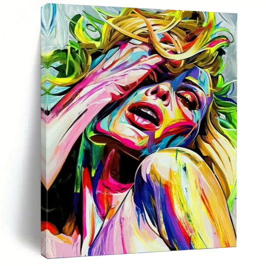 Vertical Hand - Painted Textured Custom Abstract Painting for Living Room and Office DKH1638