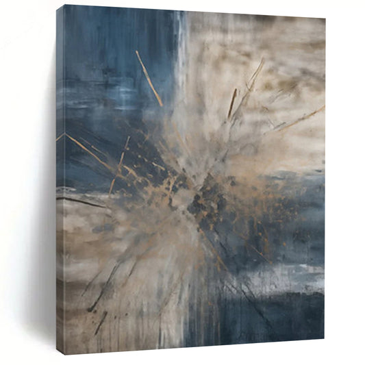 Desert Dunes: Stupendous Hand - Painted Custom Abstract Creation for Bedroom and Hotel DTP119