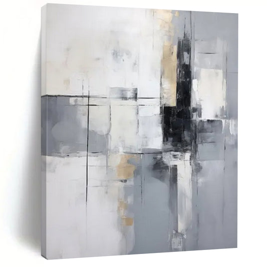 Textured Horizons: Grand Custom Abstract Work for Entryway and Hotel DTP138