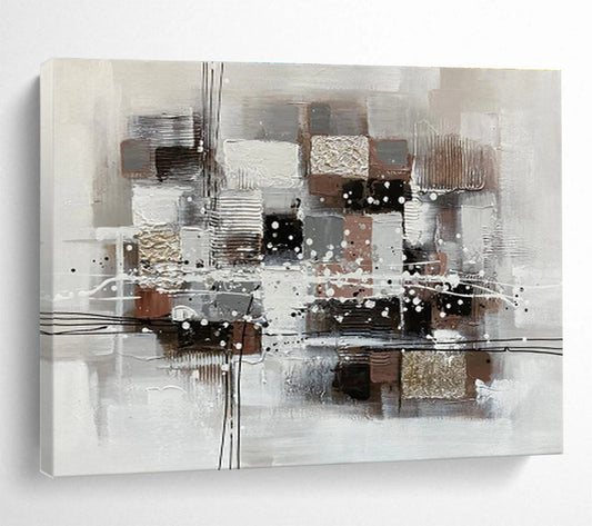 “Dynamic Reverberations” Giant Abstract Artwork for Living Room & Dining Room DKH354