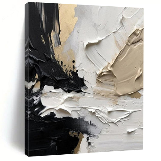 Handmade Large-Scale Abstract Art: Textured Excellence for Dining Room & Hallway DTP301