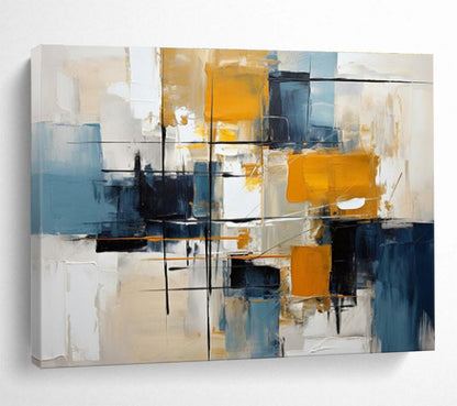 Stunning Large - Format Abstract Canvas for Dining Room & Living Room DKH183