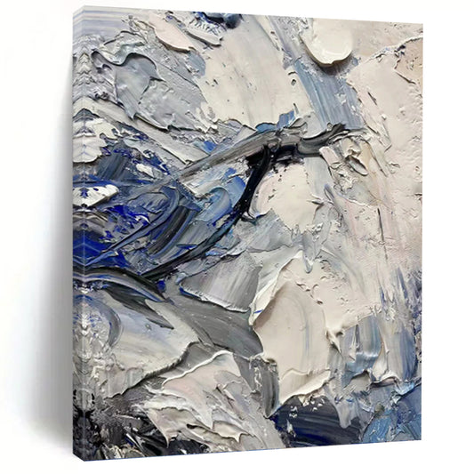 Enchantingly Vast Hand - Painted Textured Abstract Artwork for Aquarium & Marine Exhibit DKH1257