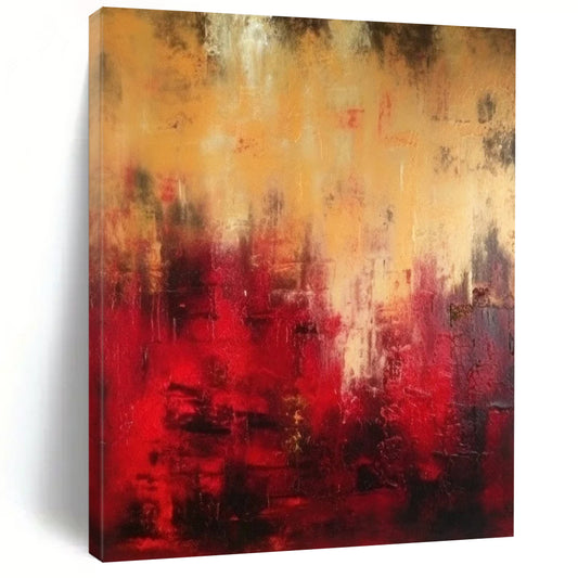Extended - Length Hand - Painted Textured Custom Abstract Painting for Dining Room and Hallway DTP073