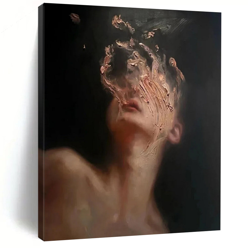 Custom Hand-Painted Abstract Art: Textured Styles for Bar & Hotel DTP315