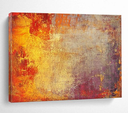 “Warm Textured Background” - Orange, Yellow, Red, Purple, Gray - Textured Abstract Background - Acrylic Painting HB1325