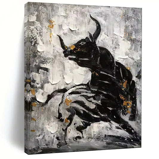 Edgy & Contemporary Hand-Painted Custom Abstract Painting for Bar & Hotel LargeART1968