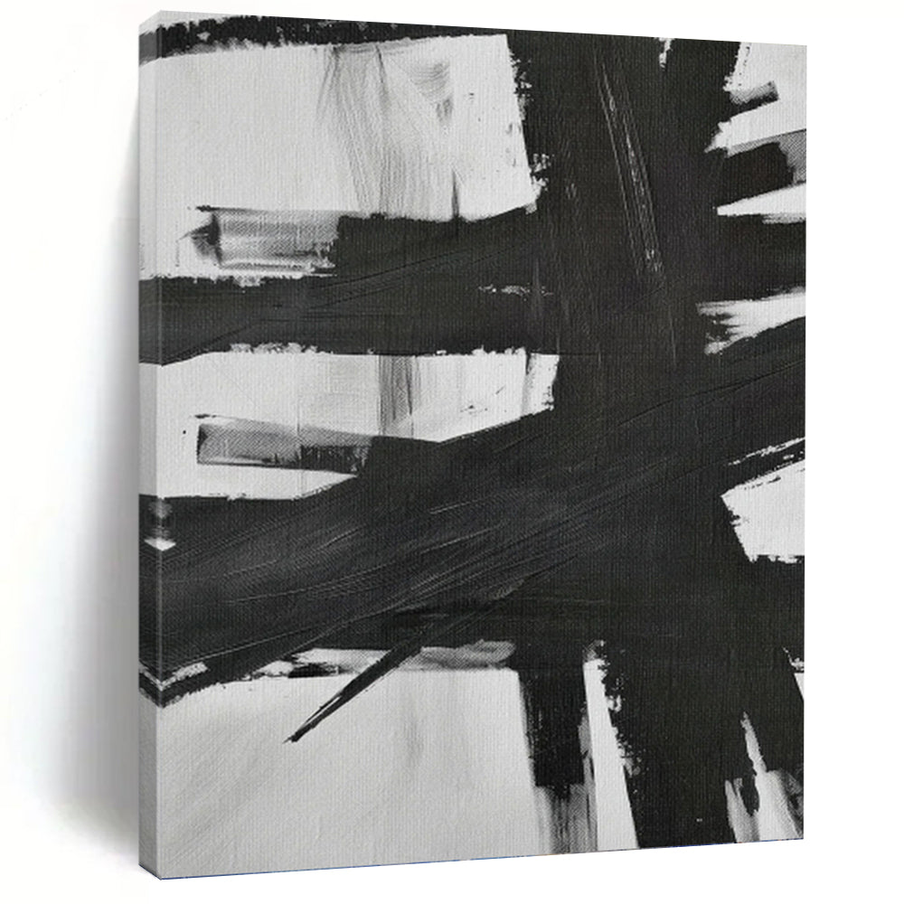 Designer - Directed Hand - Painted Textured Canvas Mural for Hotel Suite & Entryway DKH1154