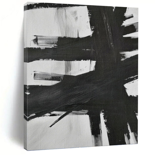 Designer - Directed Hand - Painted Textured Canvas Mural for Hotel Suite & Entryway DKH1154