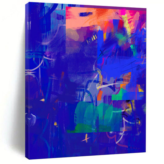 Modern & Minimalist Hand-Painted Custom Abstract Painting for Office & Hotel LargeART2007