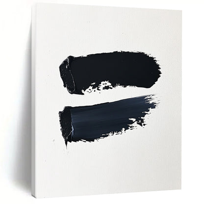 Contemporary abstract artwork featuring bold brushstrokes on textured canvas exuding minimalist elegance against a solid background. DLZ1607