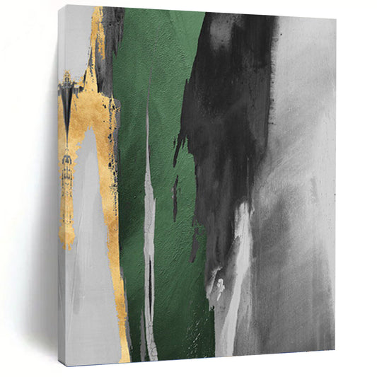 Grandiose - Scale Vertical Hand - Painted Textured Custom Abstract Gem, Perfect for Bedroom and Dining Room DKH1522