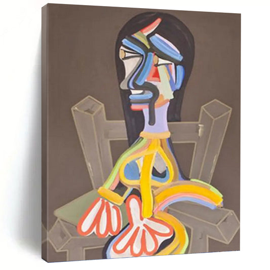 Large - Format Hand - Painted Textured Custom Abstract Canvas, for Decorating Bedroom and Bar DKH1453