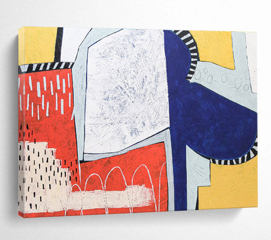 Immense Hand - Painted Abstract Wall Decor for Dining Room & Bar DKH544