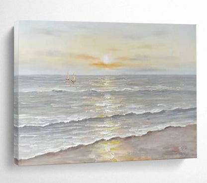 Serene Sea Sunset - Calming Living Room or Bedroom Art DLZ249