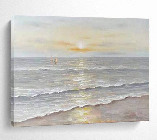 Serene Sea Sunset - Calming Living Room or Bedroom Art DLZ249