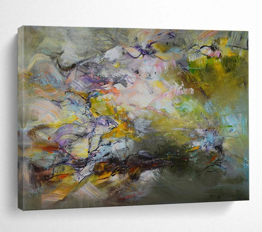 Vast Hand - Painted Textured Abstract Wall Art for Interior Focal Point DKH658