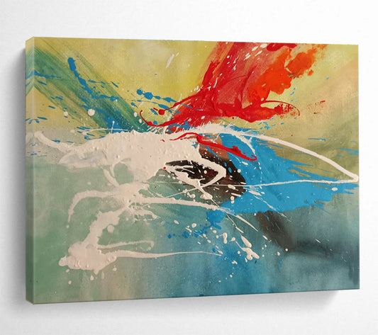 Exquisite Original Massive Textured Hand - Painted Abstract Wall Art for Enhanced Aesthetics DKH843
