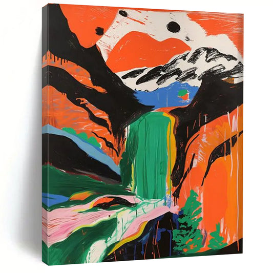 Galactic Drift: Super - Sized - Format Hand - Painted Custom Abstract Work for Hallway and Hotel DTP105