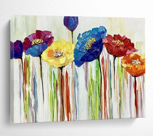Large - Sized Hand - Painted Textured Abstract Painting for Accented Spaces DKH783