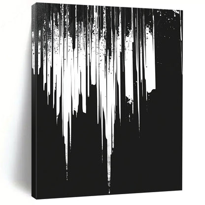 White Dripping with Texture "Rustic Drip" Painting On Canvas HB309