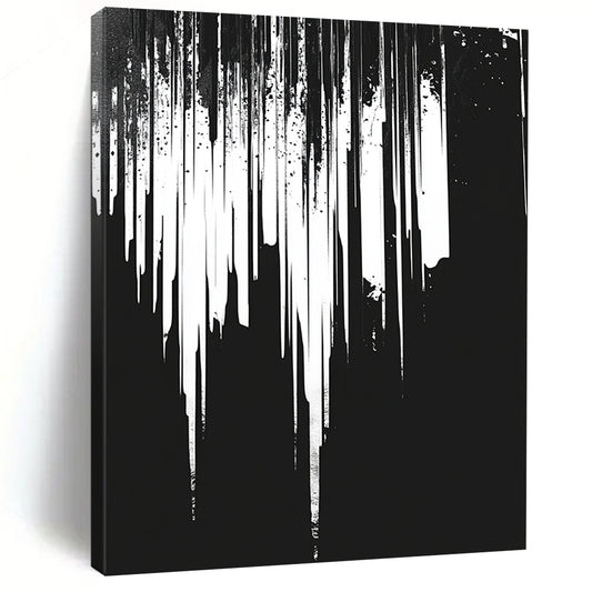 White Dripping with Texture "Rustic Drip" Painting On Canvas HB309