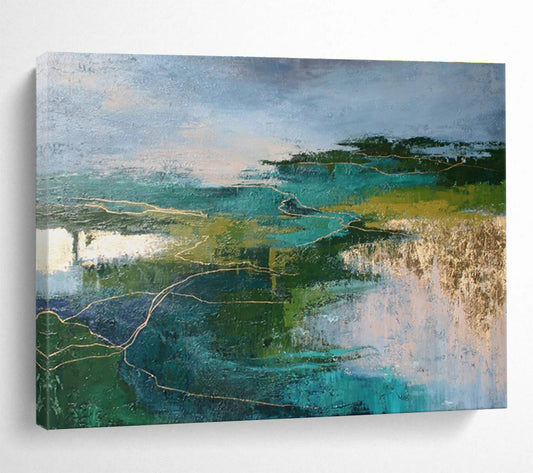 Vast Textured Abstract Painting for Living Room & Entryway DKH505