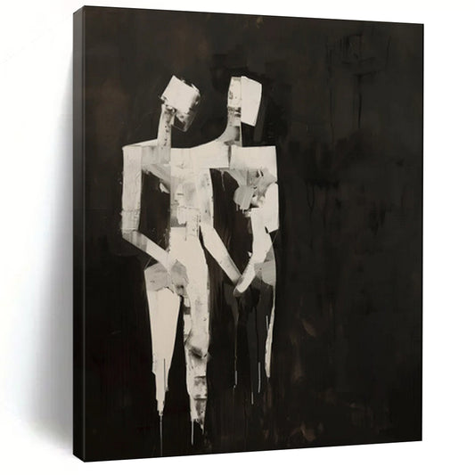 Large-Scale Custom Hand-Painted Abstract Art for Living Room & Hotel LargeART1934