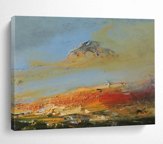 Impressionistic Mountain Sunset - Bold Living Room Drama DLZ042
