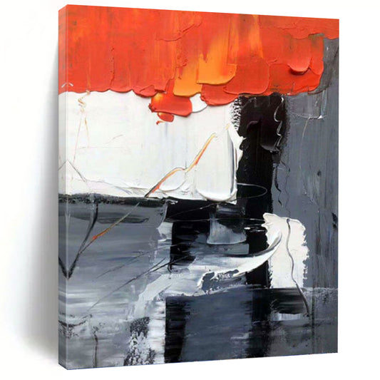 Oversized Custom - Rendered Textured Canvas Abstract for Dining Room & Hallway DKH1058