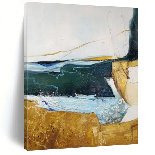 Large-Sized Hand-Painted Abstract Masterpiece for Bar & Hotel Lobby LargeART2337