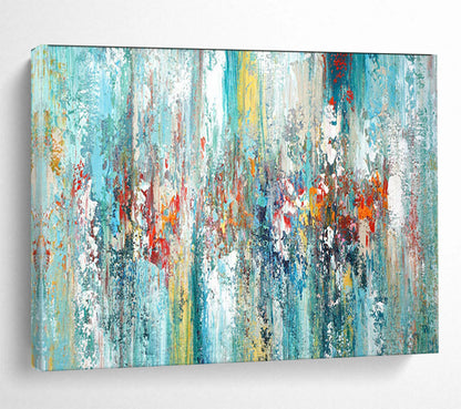 Giant-Sized Hand-Painted Abstract Canvas for Bedroom & Dining Room LargeART1515