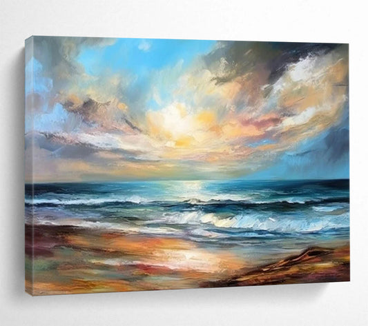 Peaceful Large - Format Abstract Painting for Bedroom & Hallway LargeART1595
