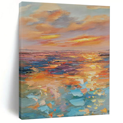 Hand-Painted Personalized Abstract Mural for Living Room & Office LargeART1898