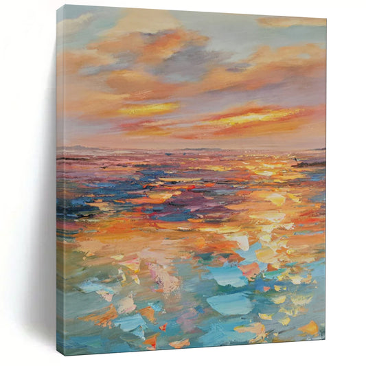 Hand-Painted Personalized Abstract Mural for Living Room & Office LargeART1898