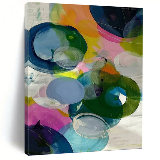 Large Hand - Painted Custom Textured Abstract Mural for Bar & Hotel Lobby DKH0999