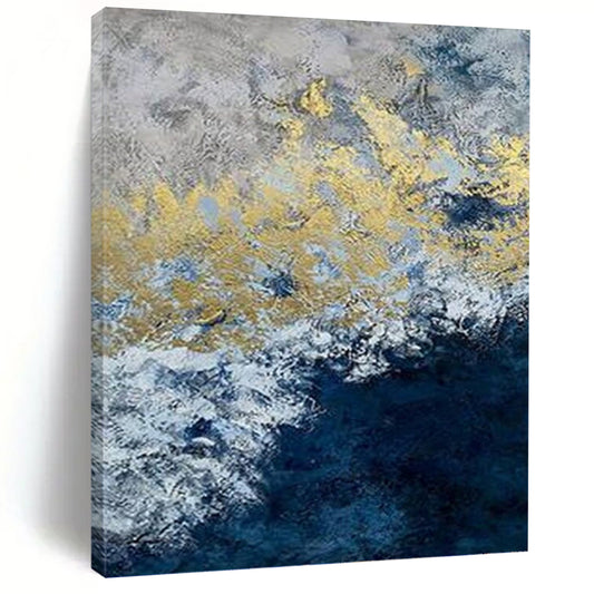 Towering Vertical Hand - Painted Custom Abstract Masterpiece with Textured Depth, Perfect for Bedroom and Office DKH1549