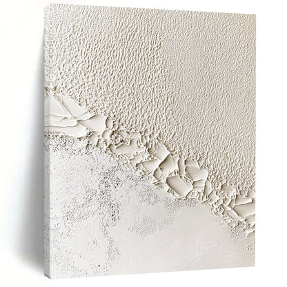 Contemporary hand-painted abstract artwork featuring textured white waves at the wall and ceiling edge, symbolizing creativity and innovation in architectural design. DLZ1215