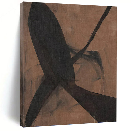 Designer - Driven Elegance: Hand - Painted Textured Canvas Art for Dining Room & Hotel Lobby DKH1156