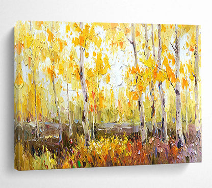 Autumn Birch Forest - Cozy Living Room or Office Art DLZ212