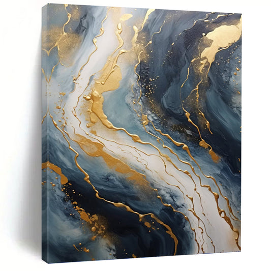 Stupendous Vertical Hand - Painted Custom Abstract Dithyramb (with Feather Textures) for Living Room and Bar DKH1599