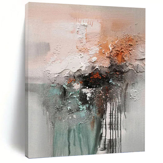 Uplifted Vertical Hand - Painted Textured Custom Abstract Ode for Living Room and Entryway DKH1564