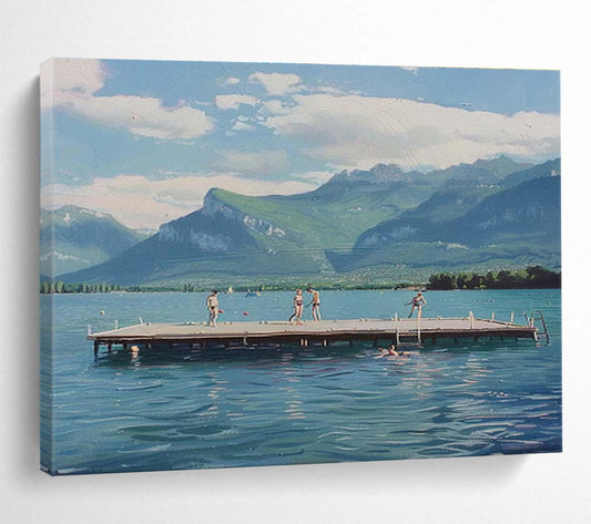 Tailored Hand - Painted Abstract Canvas for Dining Room & Bar DKH093