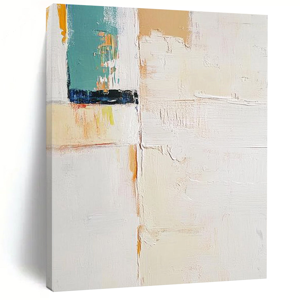 Large contemporary hand-painted abstract art featuring vibrant colors and bold shapes, perfect for adding a modern touch to any space. DLZ1770